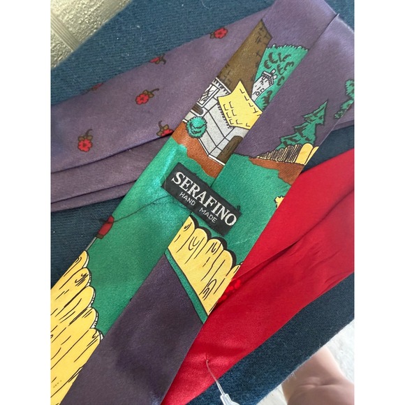 Vintage Mickey Mouse Ties Bundle Silk Football Mickey Unlimited Serafino Mens - Picture 7 of 8